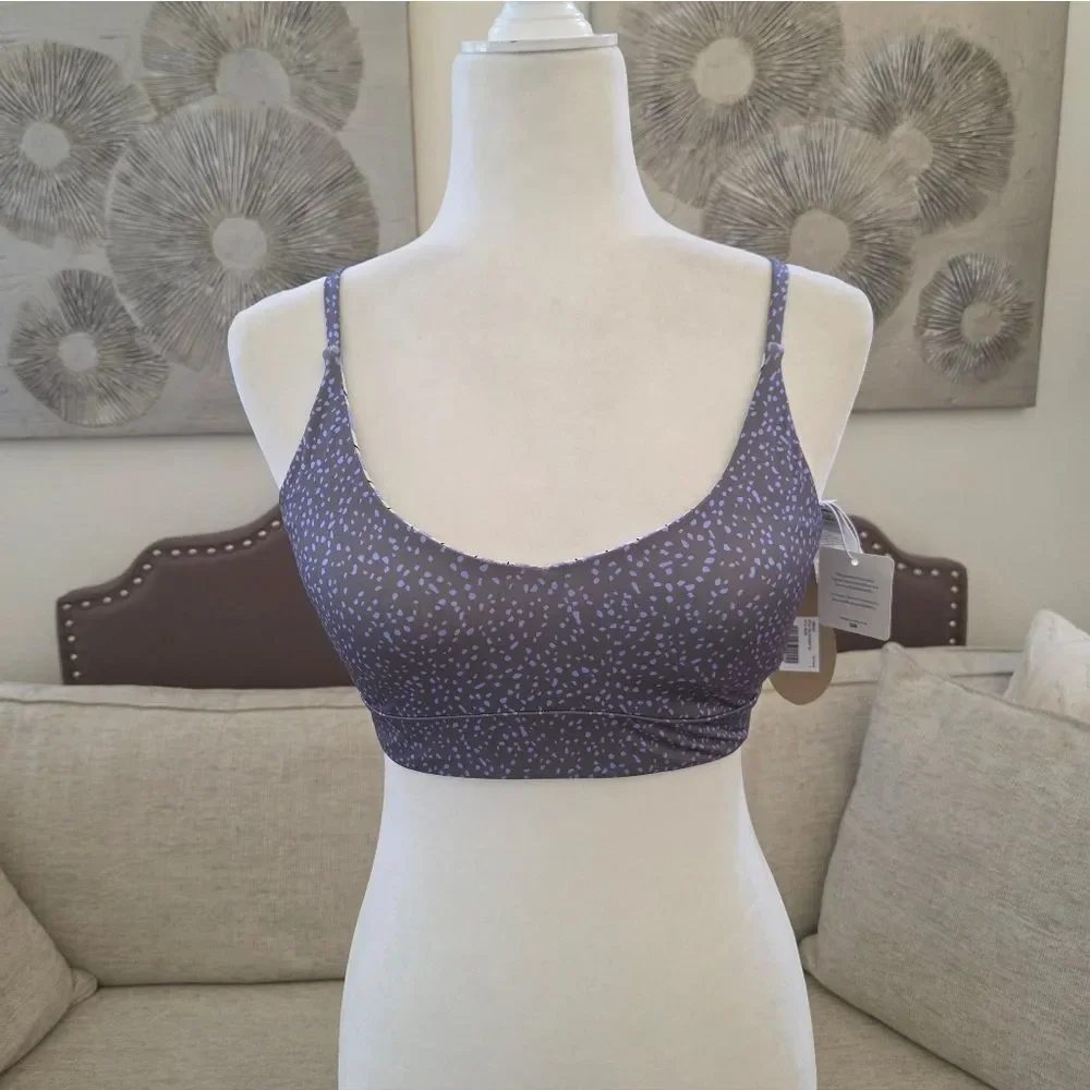 Prana Willow Falls Reversible Bikini Top Sz Sm Army Spots UPF 50+